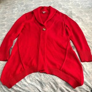 J. Jill size small, red cardigan.